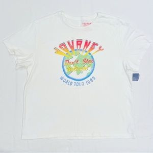 New Lucky Brand Journey Concert Tee Womens XL Don’t Stop Believing World Tour 83